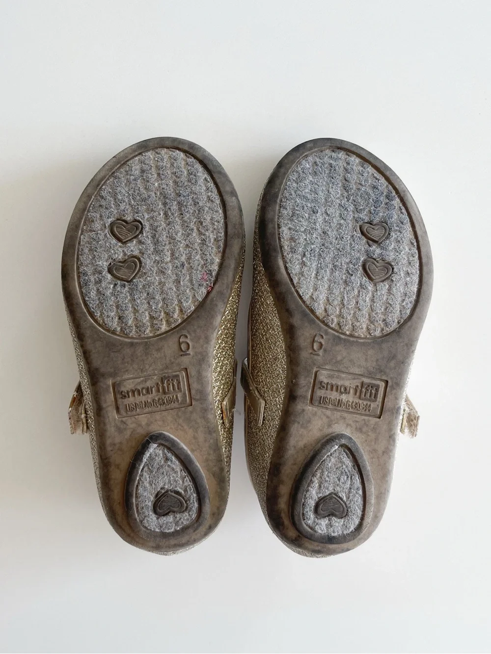 Smart Fit Toddler Gold Mary-Jane Flats Size 6